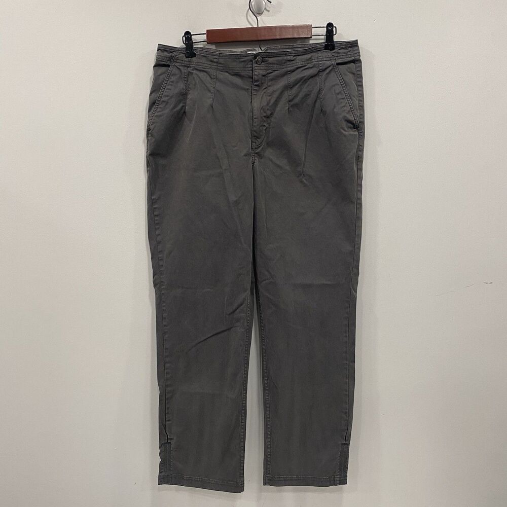 Aventura Womens 14 Dark Gray Hudson High Rise Pants Darts Sustainable Fair Trade